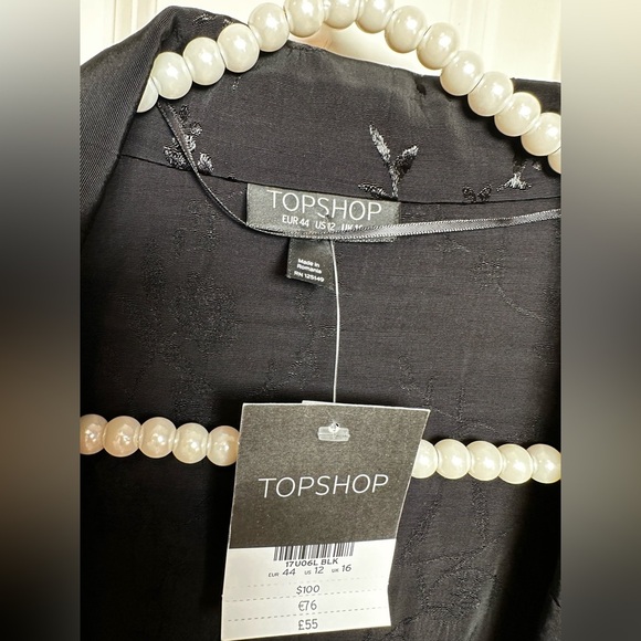 Topshop Black Floral Women's Cardigan - Picture 3 of 7